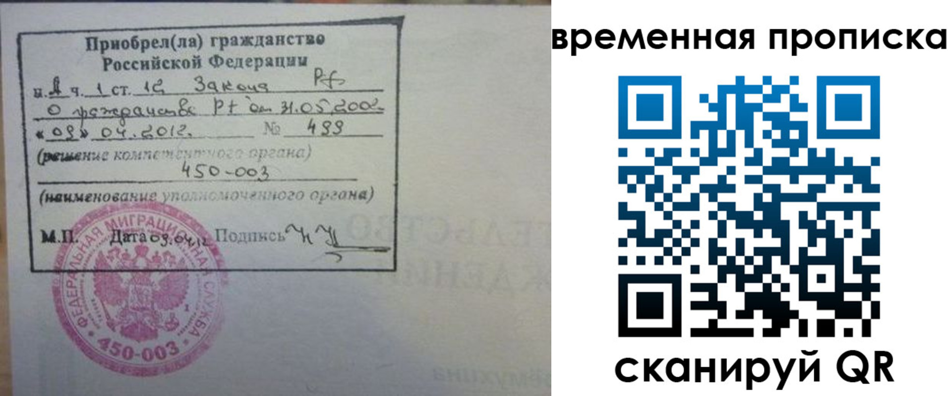 временная регистрация в Кохме